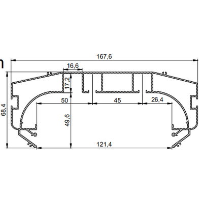 Потолочные карнизы :: Профиль LumFer SK Magnum (скрытый карниз) 2м